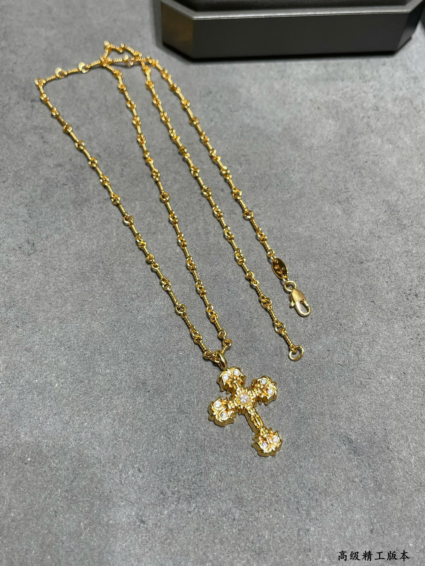 Chrome Heart Flame Cross Necklace