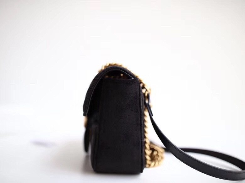 GG Marmont Velvet Shoulder Bag 22cm