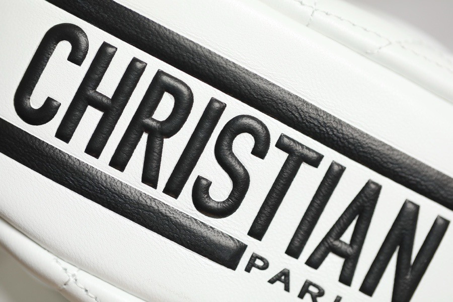 lambskin cannage small D*or vibe hobo bag white