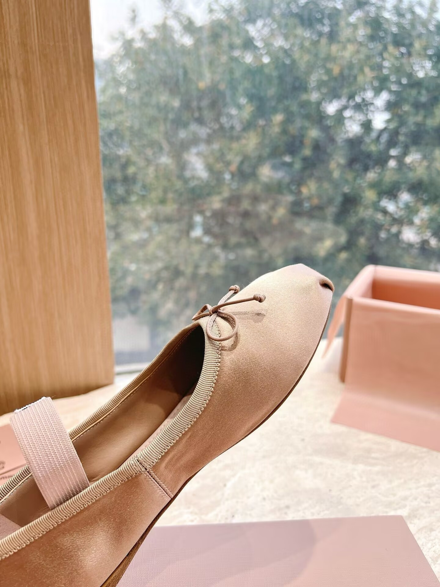 UA Miu Miu Satin Ballerinas