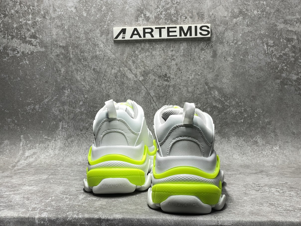 Balenciga Triple S White Fluo Yellow