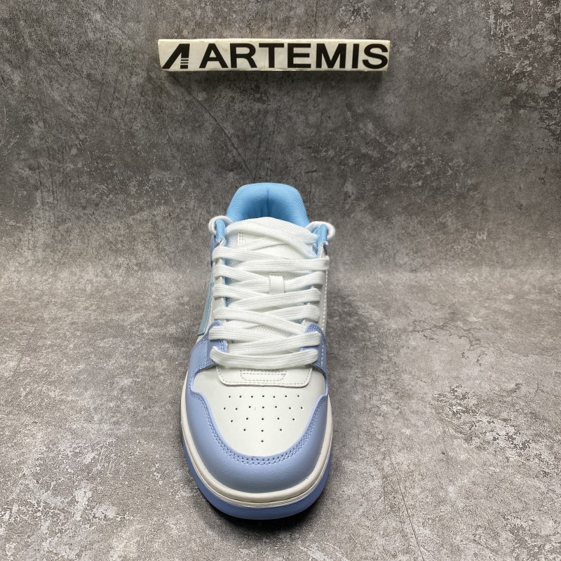 OFF-WHITE OOO Low Out Of Office Calf Leather White Light Blue