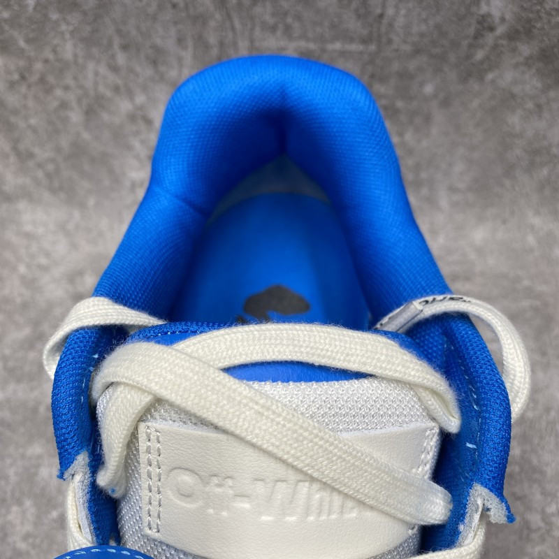 OFF-WHITE Out Of Office OOO Low Tops White Blue