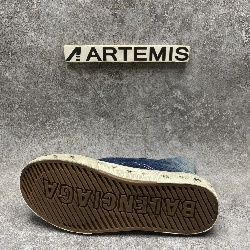 Balenciga Pairs High Top Sneaker In Blue