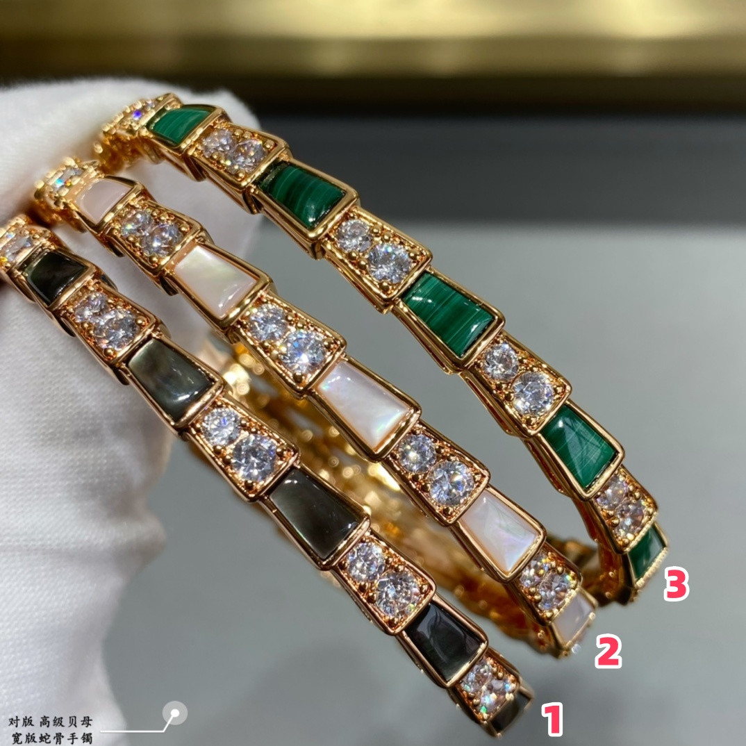 B*l*ai wide snake bone bracelet