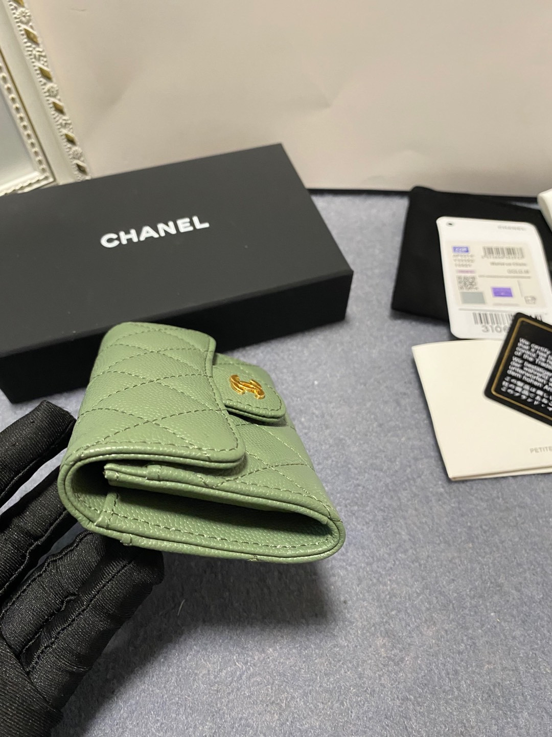 Ch*el card holder 11.3 x 7.5 x 2.5 cm