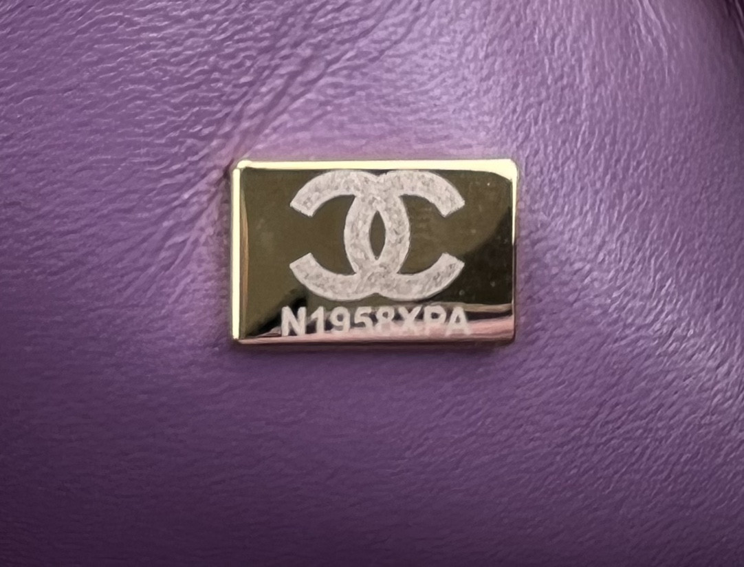 Ch*el classic 11.12 handbag tweed & gold-tone metal   6 × 9.9 × 2.5 in