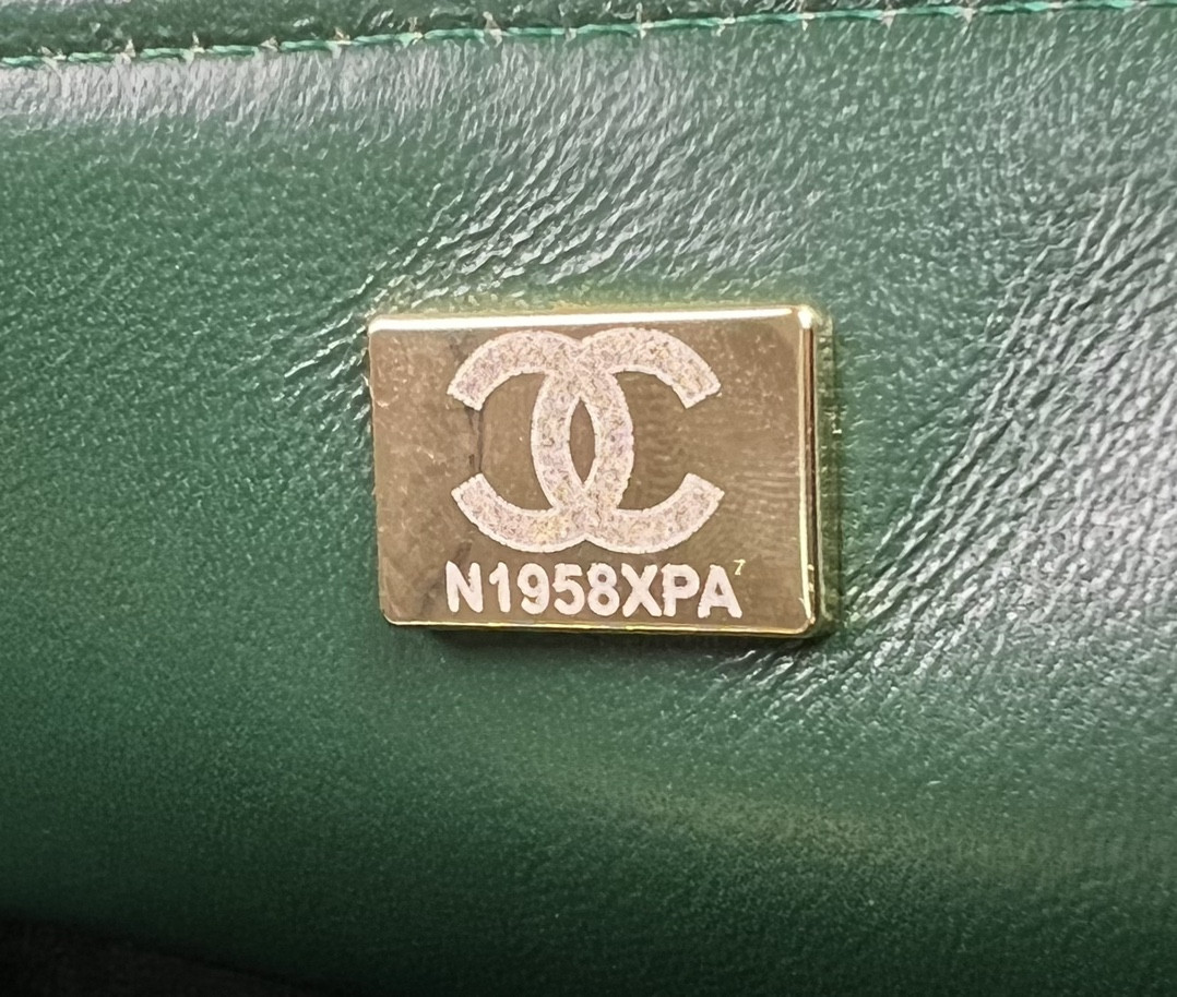 Ch*el classic 11.12 handbag tweed & gold-tone metal   6 × 9.9 × 2.5 in